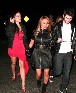 Tila Tequila with her friends at the Crown Bar in Los Angeles on 5th of November 2008