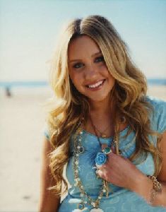 Amanda Bynes on a sunny day beach scene