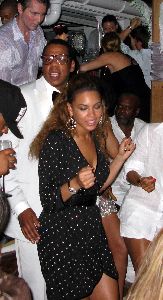 Beyonce Knowles and Jay-Z on new year's eve