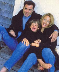 Jett Travolta family picture with Kelly Preston and John Travolta