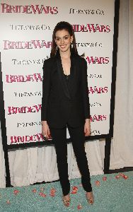 Anne Hathaway : at the Bride Wars movie Premiere in New York City yesterday on January 5th 2009