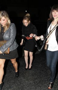 Hilary Duff candids as she enters a Japanese restaurant yesterday 5th january 2009