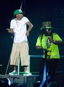 Lil Wayne performing live on stage at WGCI Big Jam 2008 in Chicago, Illinois, on the 27th of December 2008