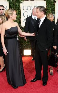 Kate Winslet and Leonardo Dicaprio at the 66th Annual Golden Globe Awards