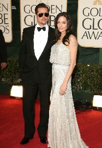 angelina jolie and Brad Pitt at the 66th Annual Golden Globe Awards