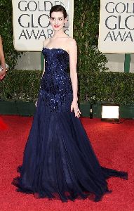 Anne Hathaway at the 66th Annual Golden Globe Awards