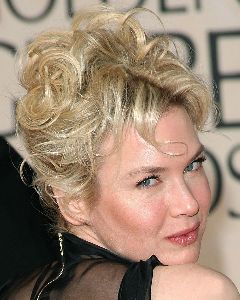 Renee Zellweger hair style at the 66th Annual Golden Globe Awards 2009