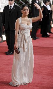 Salma Hayek  on the red carpet of the 66th Annual Golden Globe Awards held at the Beverly Hilton Hotel on January 11, 2009 in Beverly Hills, California