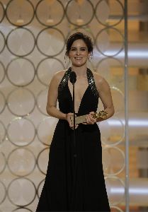 Tina Fey wins Best Actress in TV Series Musical or Comedy 30 Rock on stage during the 66th Annual Golden Globe Awards held at the Beverly Hilton Hotel