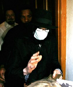 Michael Jackson out the back door of a medical building in Beverly Hills on the 14th of January 2009