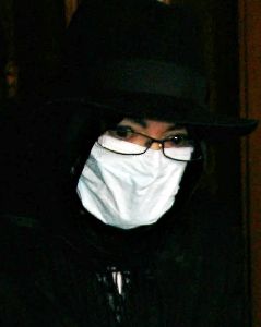 Michael Jackson out the back door of a medical building in Beverly Hills on the 14th of January 2009