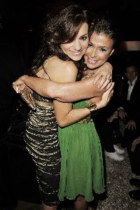 Kara DioGuardi and Paula Abdul embrace at the 2009 Fox Winter All-Star Party at My House in Los Angeles on Tuesday night