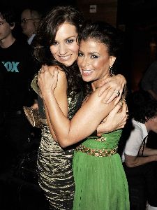 Kara DioGuardi and Paula Abdul embrace at the 2009 Fox Winter All-Star Party at My House in Los Angeles on Tuesday night