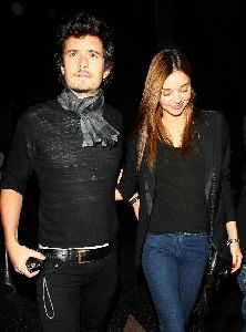 Orlando Bloom and Miranda Kerr on a date together on January 14th 2009