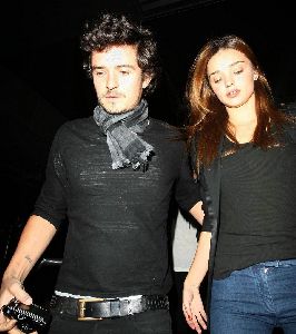 Orlando Bloom and Miranda Kerr on a date together on January 14th 2009