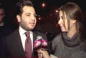 nancy ajram together with Nishan the TV representative