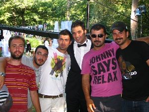 Alpay Kemal Atalan with the cast of Genco