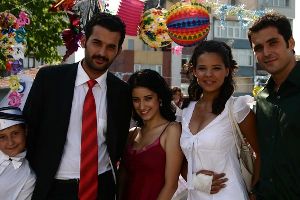 hazal kaya with Orhan Simsek, selen seyven and Alpay Kemal Atalan