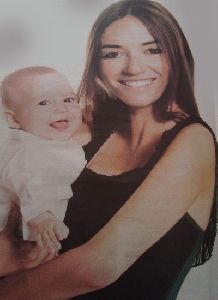 sema simsek scanned picture holding her baby