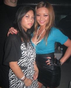 tila tequila : picture with a fan at the Tonic Club Lounge in Montreal on 16th January 2009