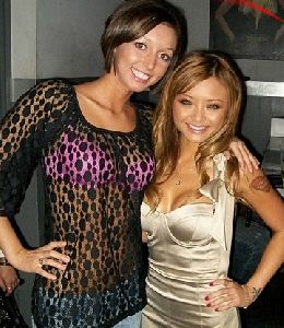 tila tequila picture with a friend at Chattanooga, TN at Chattanooga Food & Drink on the 20th of December 2008