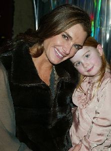 Brooke Shields : daughter Rowan Henchy at the Broadway musical The Little Mermaid held at the Lunt Fontanne Theatre in New York City on the 15th of January 2008