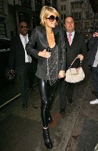 Paris Hilton : arriving to her hotel after a day of TV interviews in London, England yesterday on the 28th of January 2009