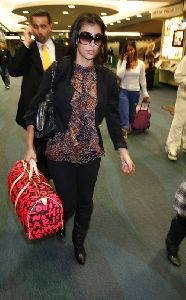 Kim Kardashian arriving in Tampa on 28th January 2009