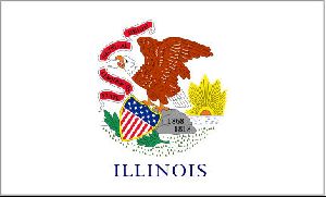 World Flags : United States OF America Illinois Flag