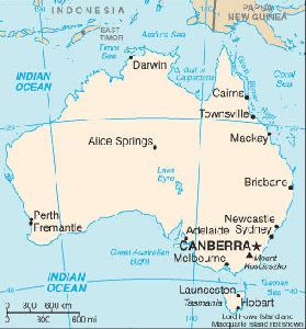 Maps of Cities : Commonwealth of Australia map