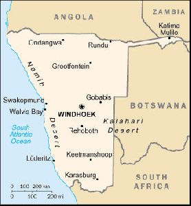 Maps of Cities : Namibia map