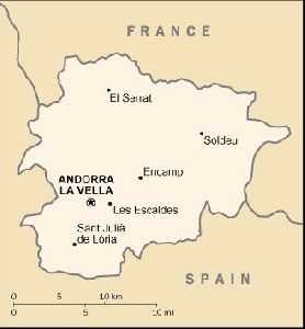 Maps of Cities : Principality of Andorra map