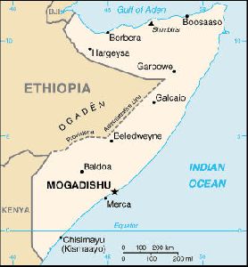 Maps of Cities : Somalia map