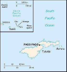 Maps of Cities : Territory of American Samoa map