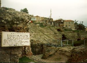 Cities Europe Albania : Ancient amphitheatre in Durres - only partially excavated