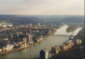 Cities Europe Belgium : The Meuse River from the Citadel.