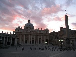 Cities Europe Rome : Picture of St Peters at Sunset