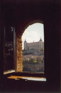 Cities Europe Spain : The view of Toledo from our room in the hostel.