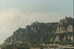 Cities Europe San Marino : The three towers of San Marino on Mount Titano, in the centre of the coun