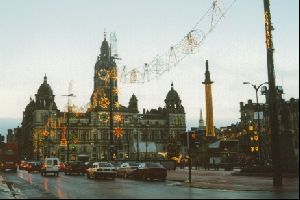 Cities Europe The United Kingdom : George Square decorated for Christmas