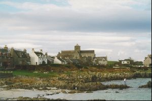 Cities Europe The United Kingdom : Iona s abbey  center  and the surrounding scenery