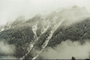 Cities Europe France : Snowfall in Chamonix.