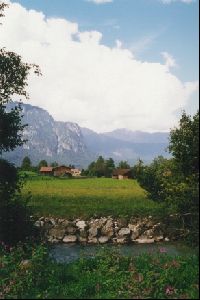 Cities Europe Germany : An Alpine stream flowing through the valley.