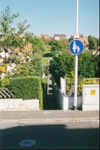 Cities Europe Germany : The path on down to the main street in Versbach