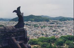 Cities Asia Japan : The view of the city from the top floor of the castle