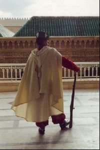 Cities Africa Morocco : A guard for the Mohammed V Mausoleum in Rabat.