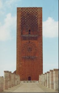 Cities Africa Morocco : The incomplete minaret for the Hassan Mosque in Rabat.