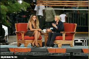 Beyonce on the Ellen Show with  Ellen DeGeneres