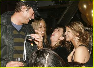 Josh Duhamel with fergie at her birthday party at Citizen Smith with friends on March 28th 2006