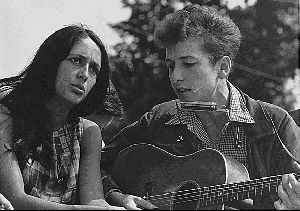 BOB DYLAN : WITH Joan Baez during the Civil Rights